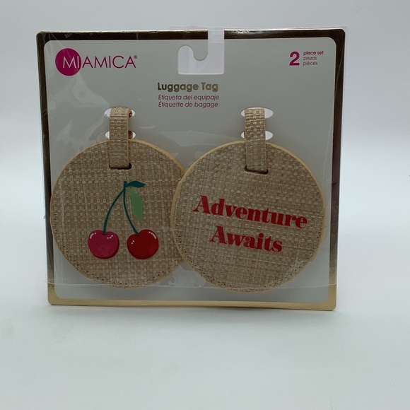 MIAMICA Tan Luggage Tag Set - Picture 1 of 1